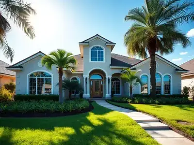 Suburban home with sparkling clean windows