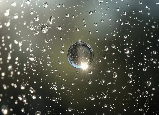 Close-up of sparkling clean window showing attention to detail